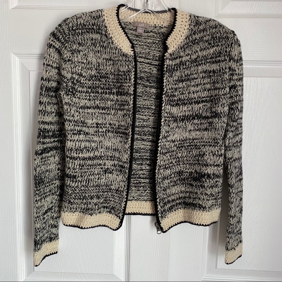 J. JILL FRONT ZIP CARDIGAN SWEATER - Picture 4 of 7